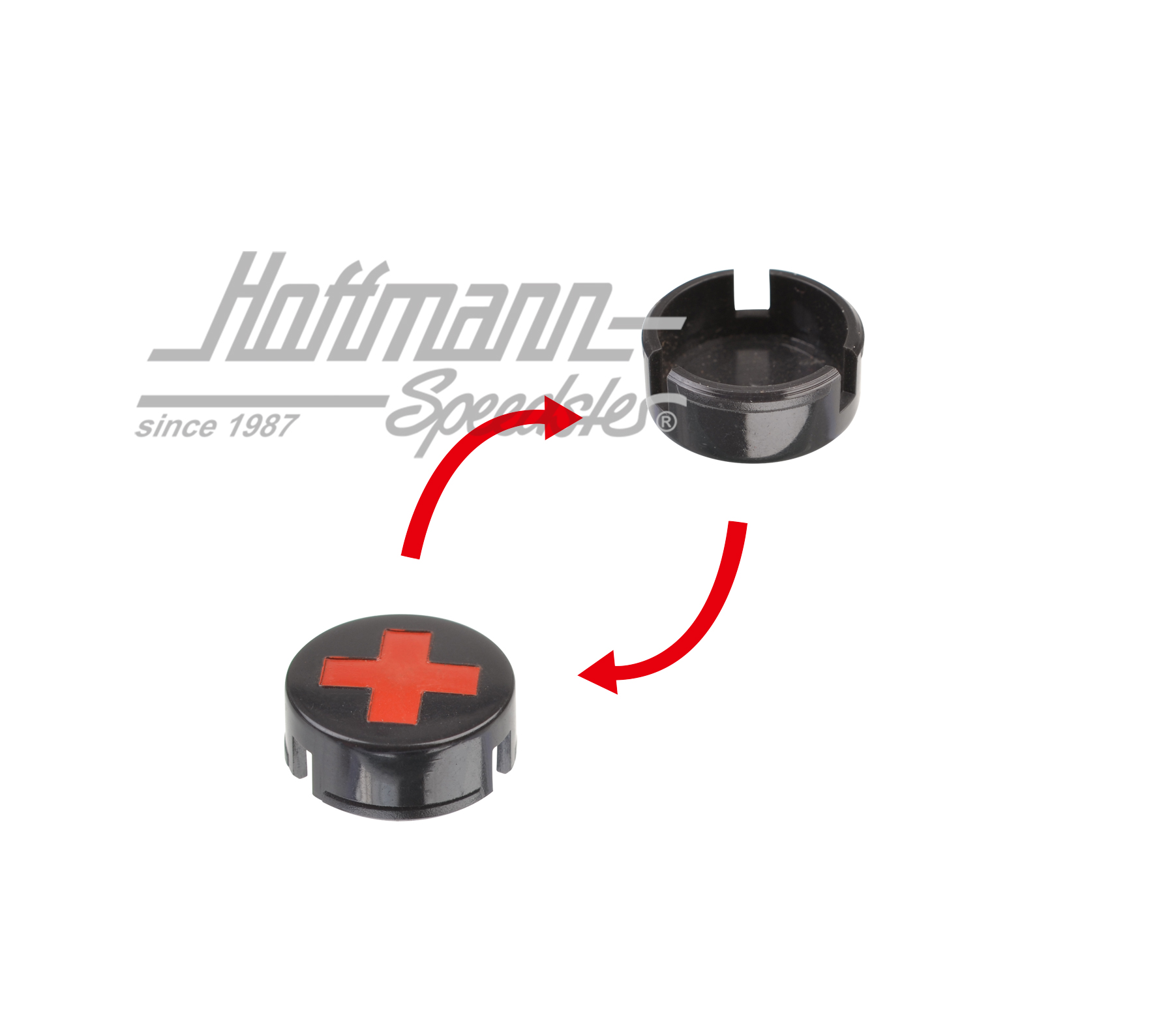 Inserto símbolo,  Cruz Roja, Furgoneta T2/T3 | 271 941 543 | 097-1680-08
