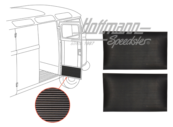 Paneles, goma, puerta abatible interior | 221 867 025 | 097-9990-08