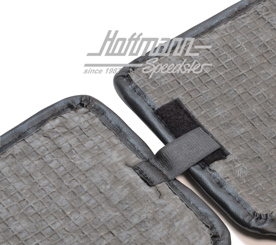 Alfombrillas, fibra de coco, 72-79, rojo / negro                                                    