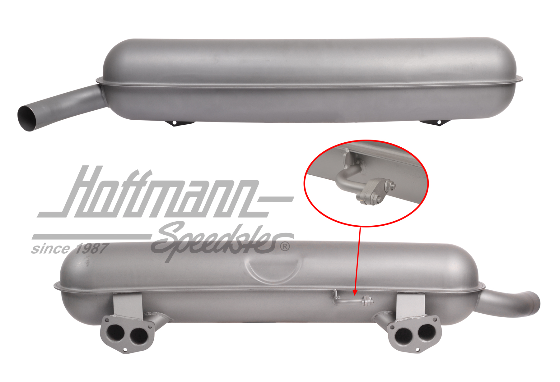 Silenciador de escape, chapa de acero, 912E, USA                                                    