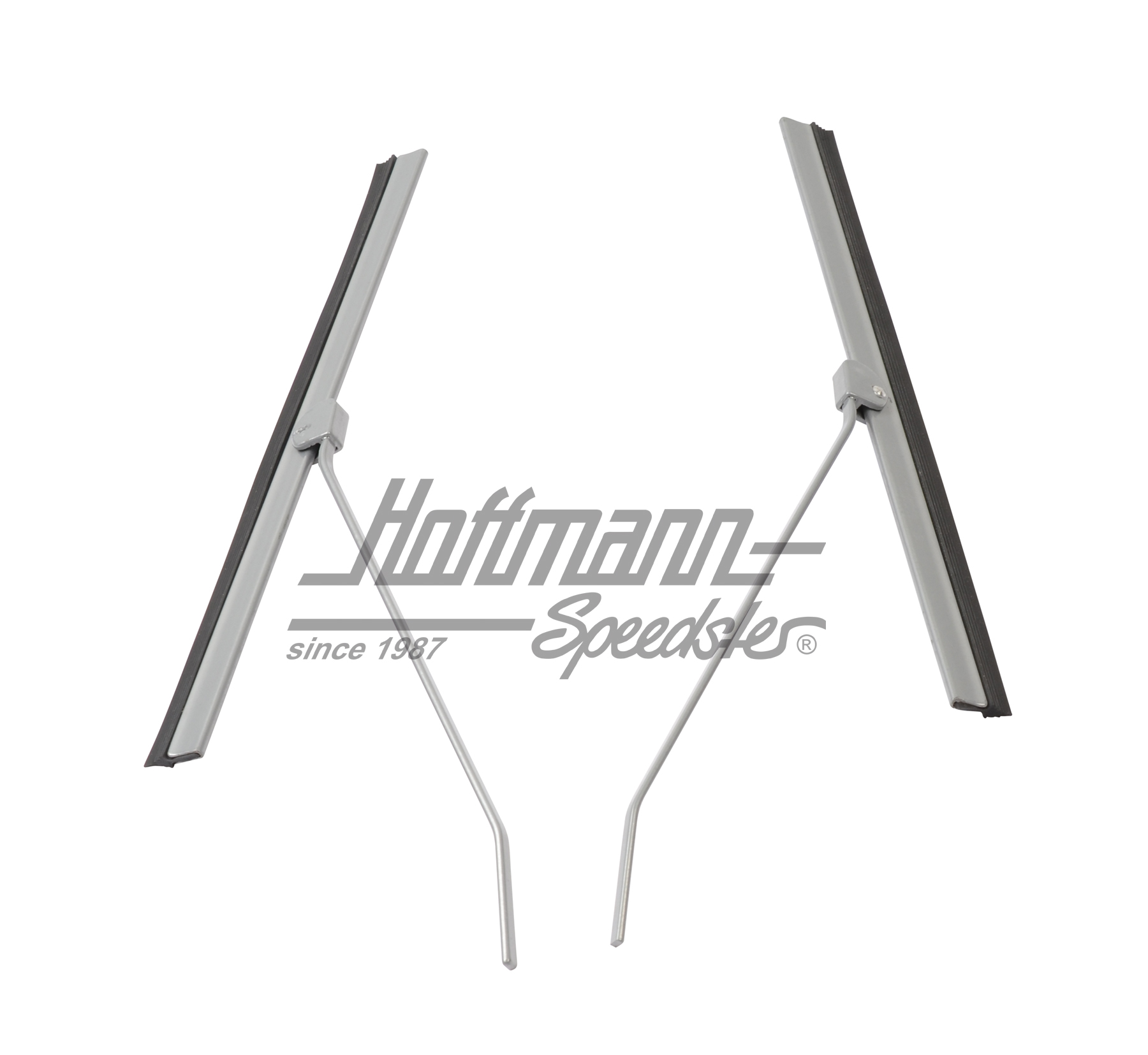 Brazos del limpiaparabrisas con escobilla 245 mm, color plata                                       