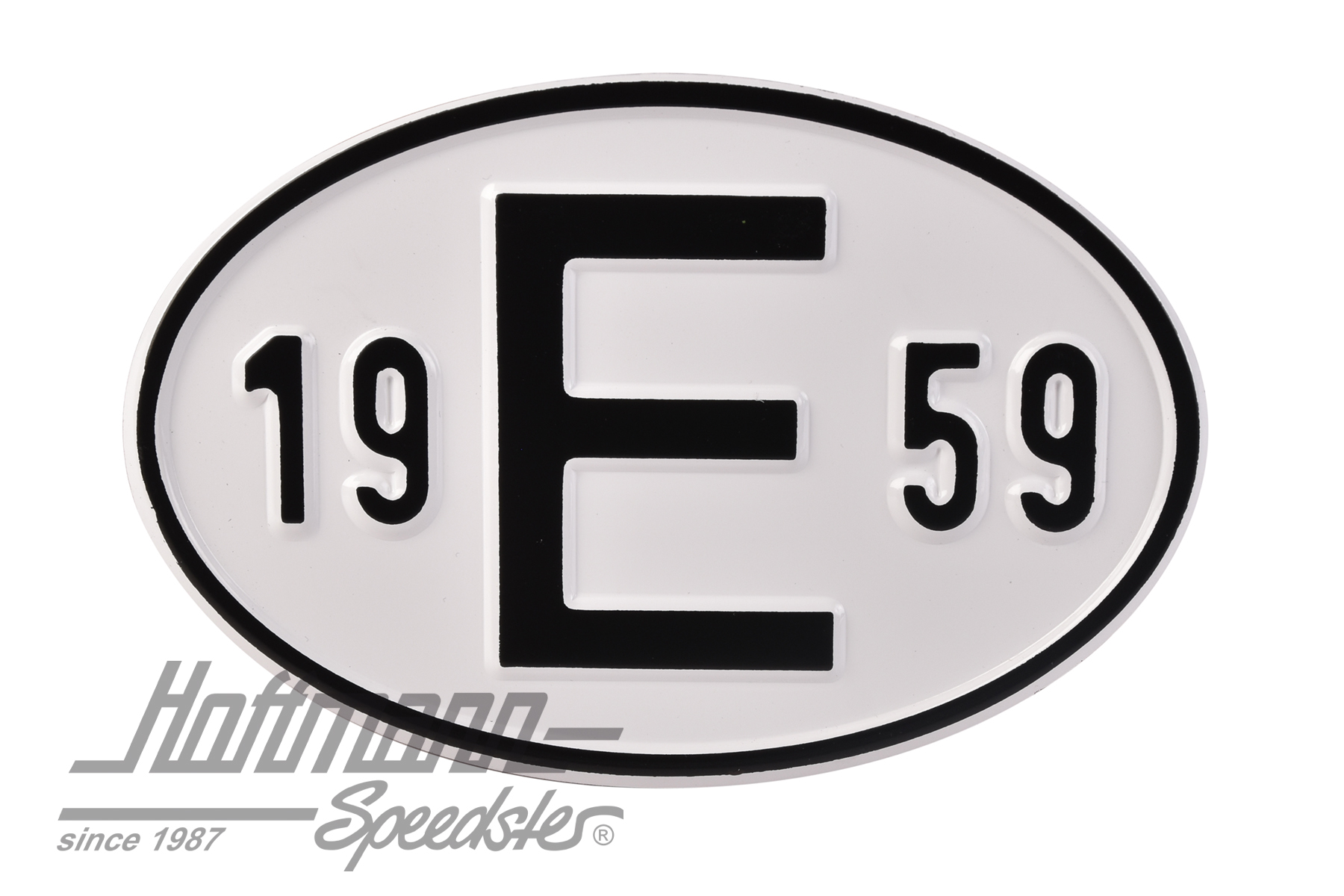 Placa de nacionalidad "E" (España), "1959", aluminio |  | 020-2403-59