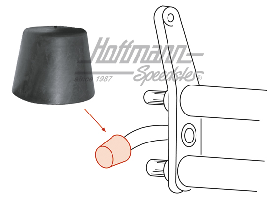 Tope de goma entre los brazos de soporte, -7.65                                                     