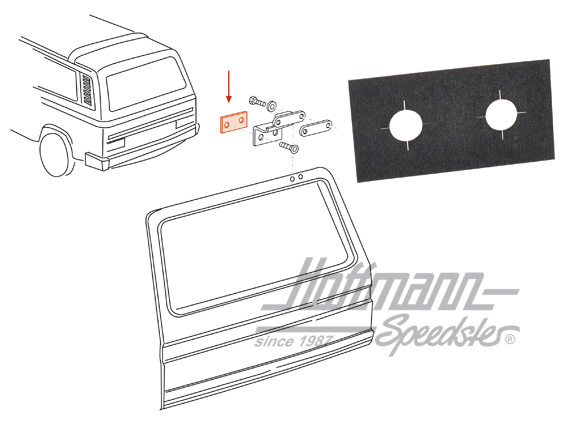 Soporte, bisagra portón posterior | 251 829 573 B | 350-6052