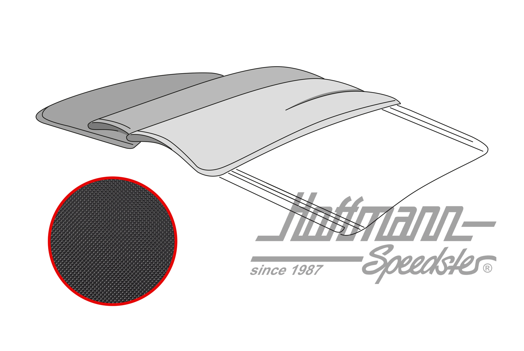Funda de techo plegable, 56-63, vinilo, negra | 22-2115-40 | 098-1260-11