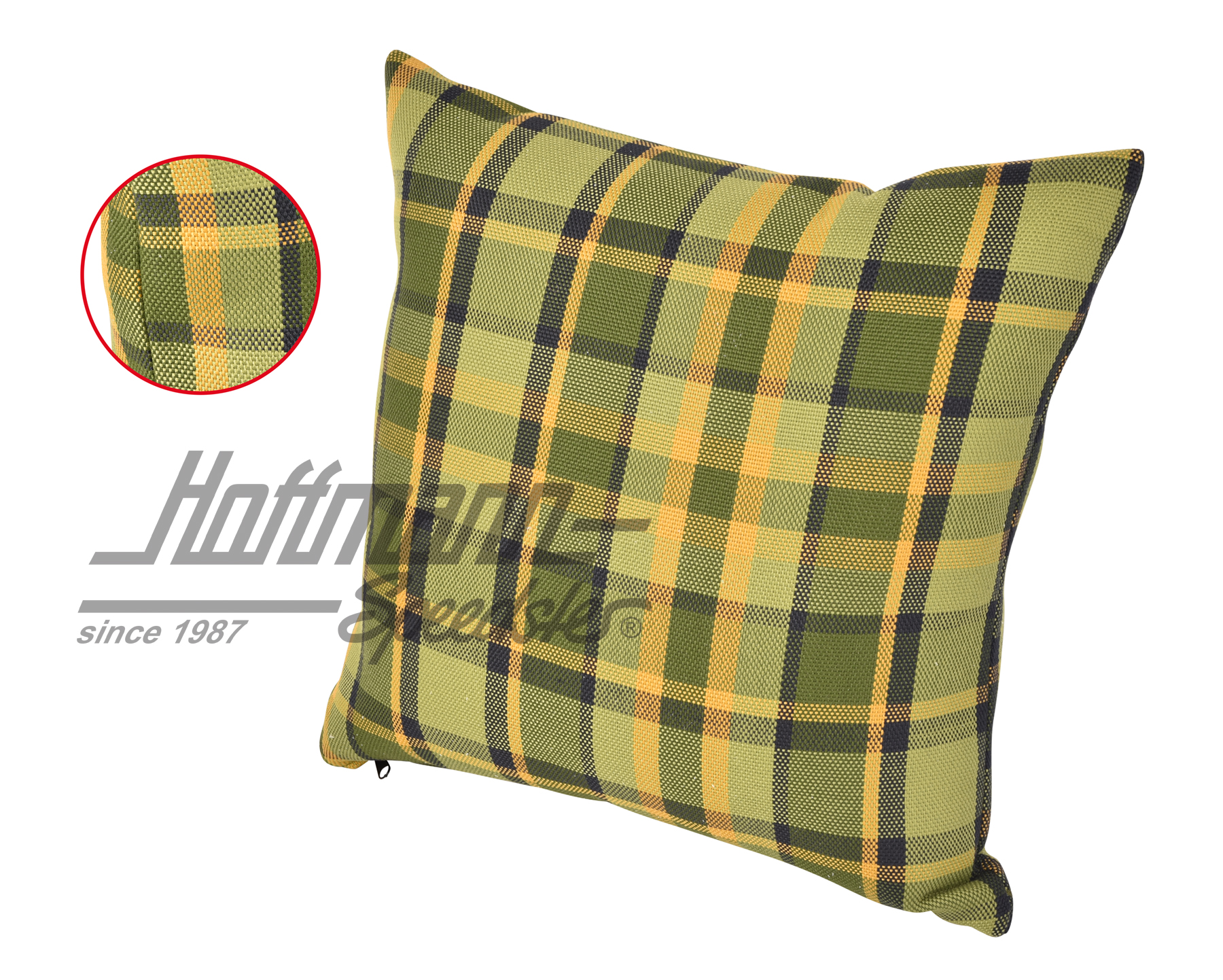 Cojín, Westfalia, verde/amarillo, 39x39cm |  | 098-1310-56