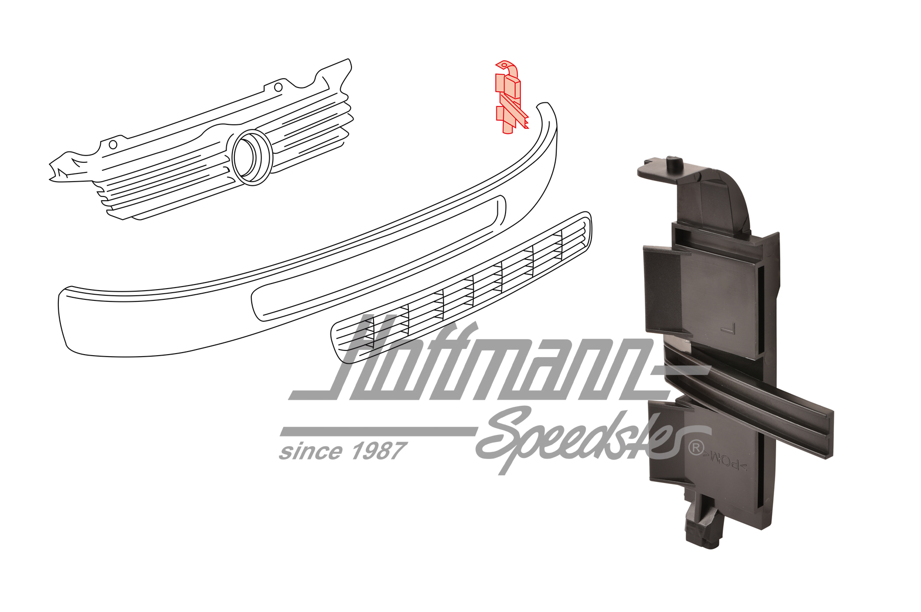 
Estructura delantera larga: con rejilla
del radiador con esquinas redondeadasGuía, embellecedor/p | 7D0 854 509 | 408-2940-01