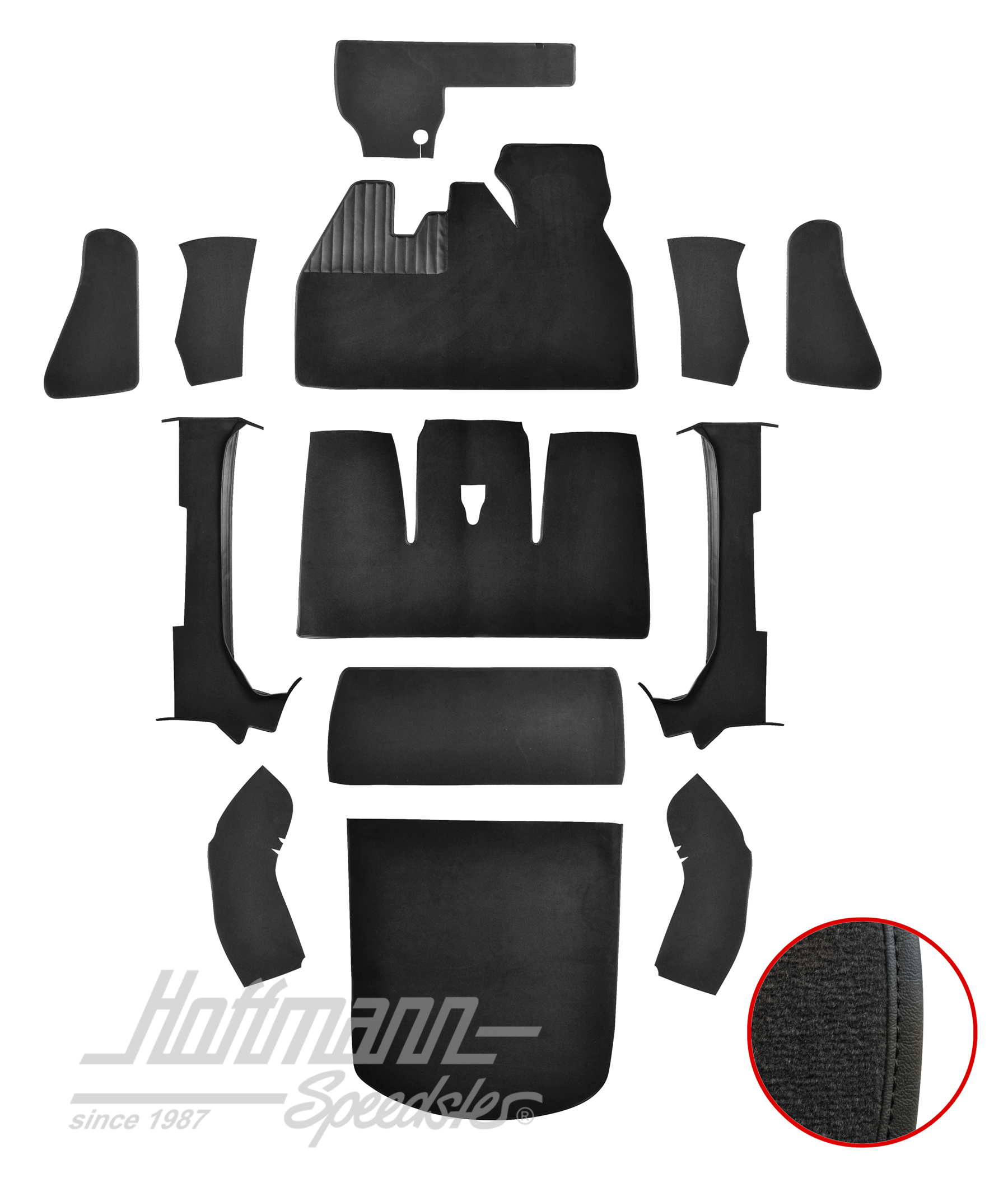 Juego de alfombrillas, Escarabajo Cabriolet, 1302, negro |  | 026-6021