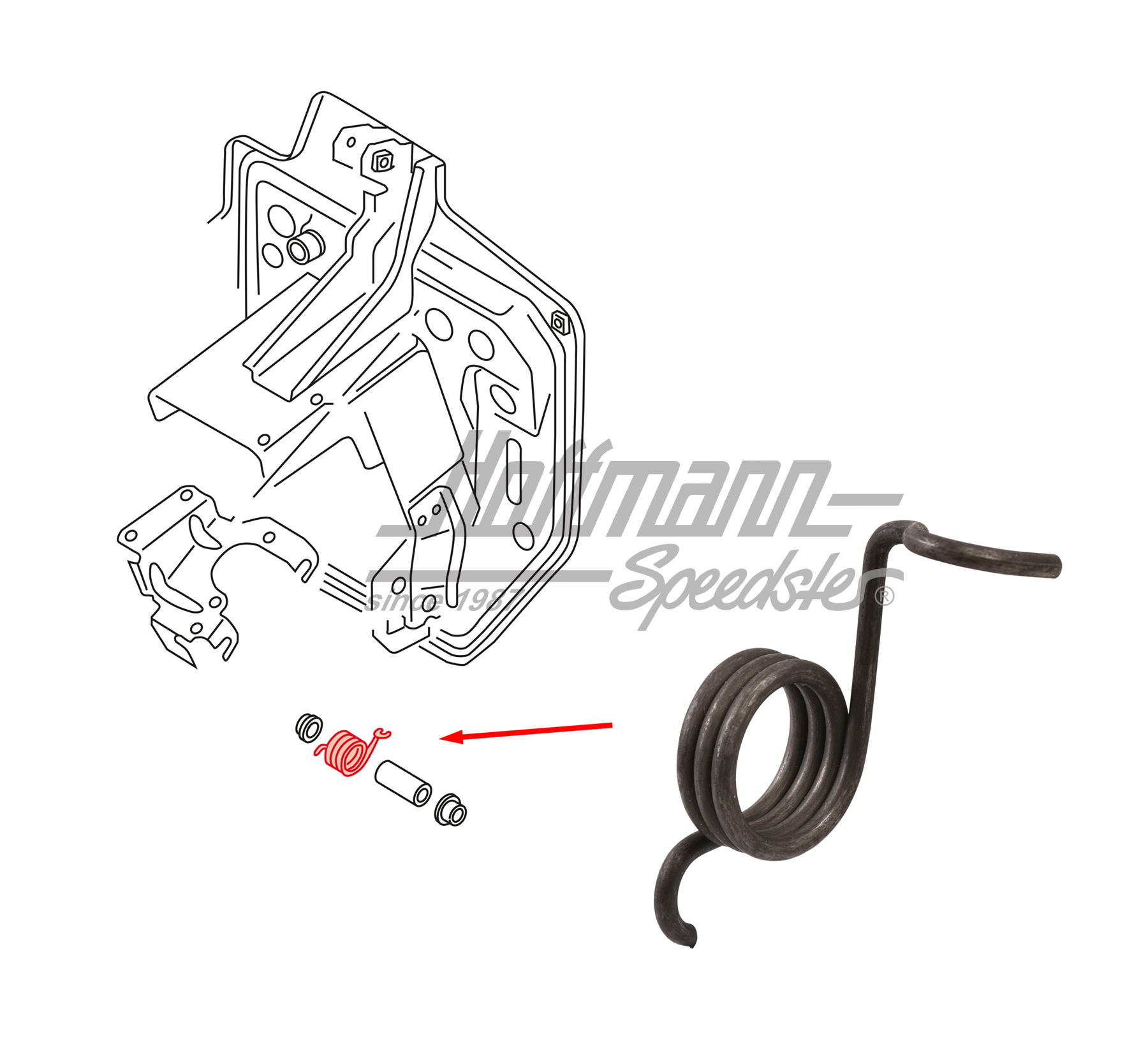 Resorte, pedal acelerador, Furgoneta T4 TDI | 701 721 549 A | 407-1020-70