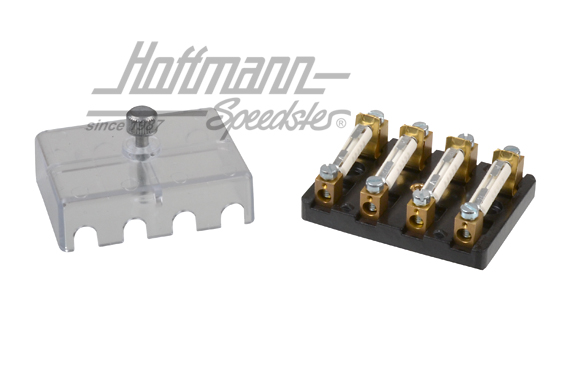 Caja de fusibles con tapa, cuádruple, (transparente) | 111 937 205 X | 020-1246-24