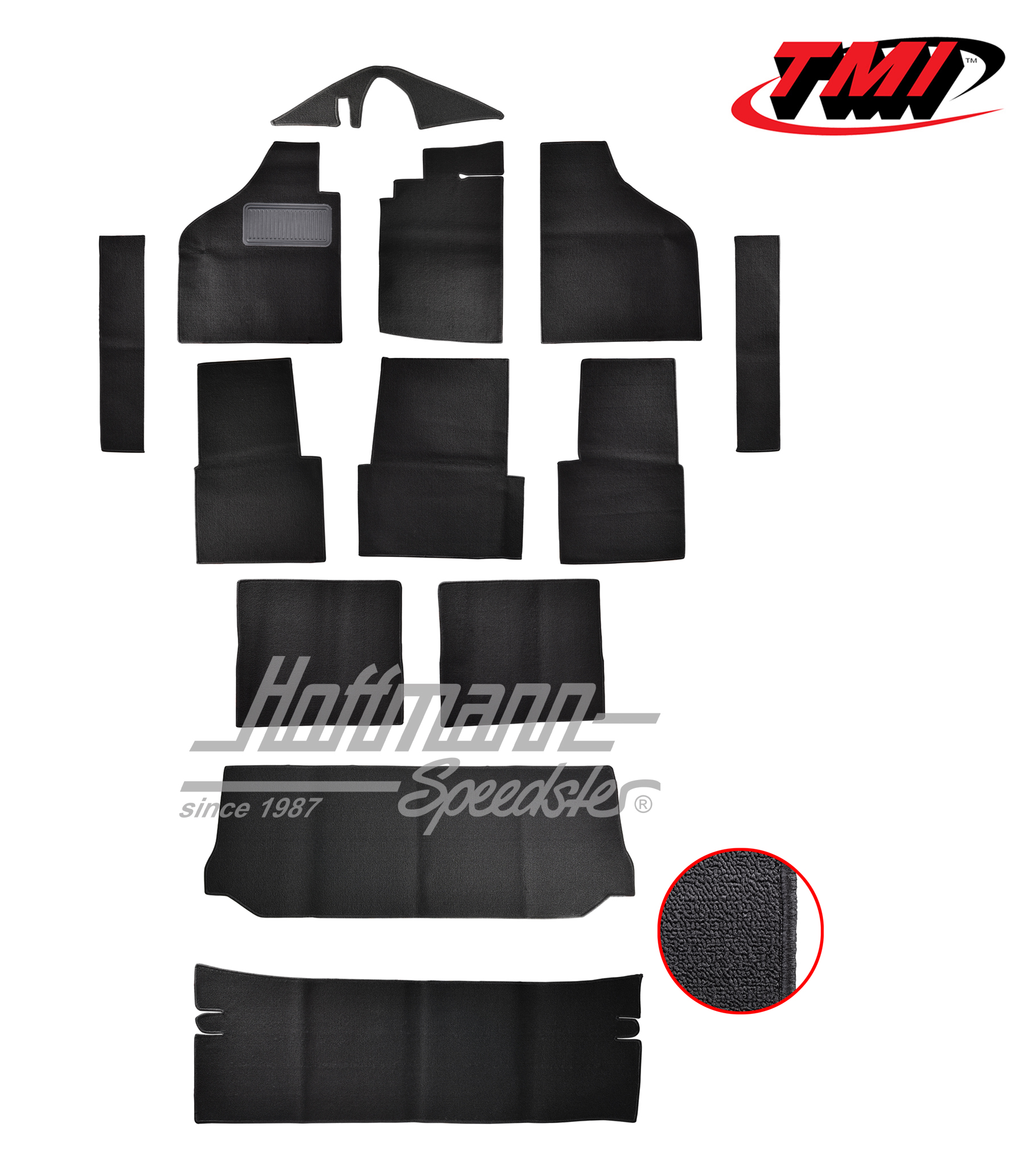 Juego de alfombras, Kübel, negro | 34-1406-301 | 080-5070-30