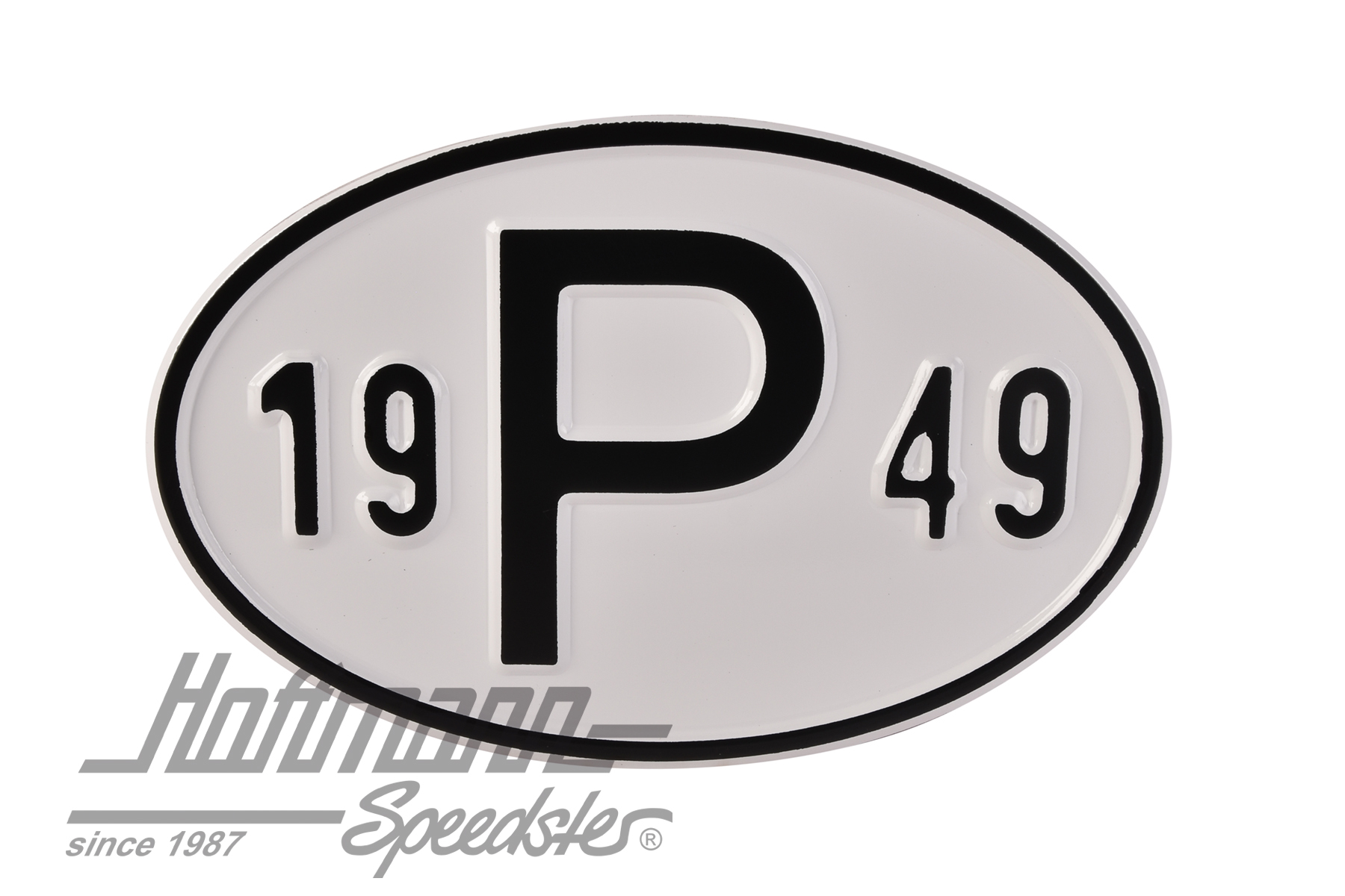 Placa de nacionalidad "P" (Portugal), "1949", aluminio |  | 020-2405-49