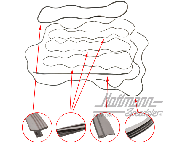 Juego de juntas, ventanilla de láminas                                                              