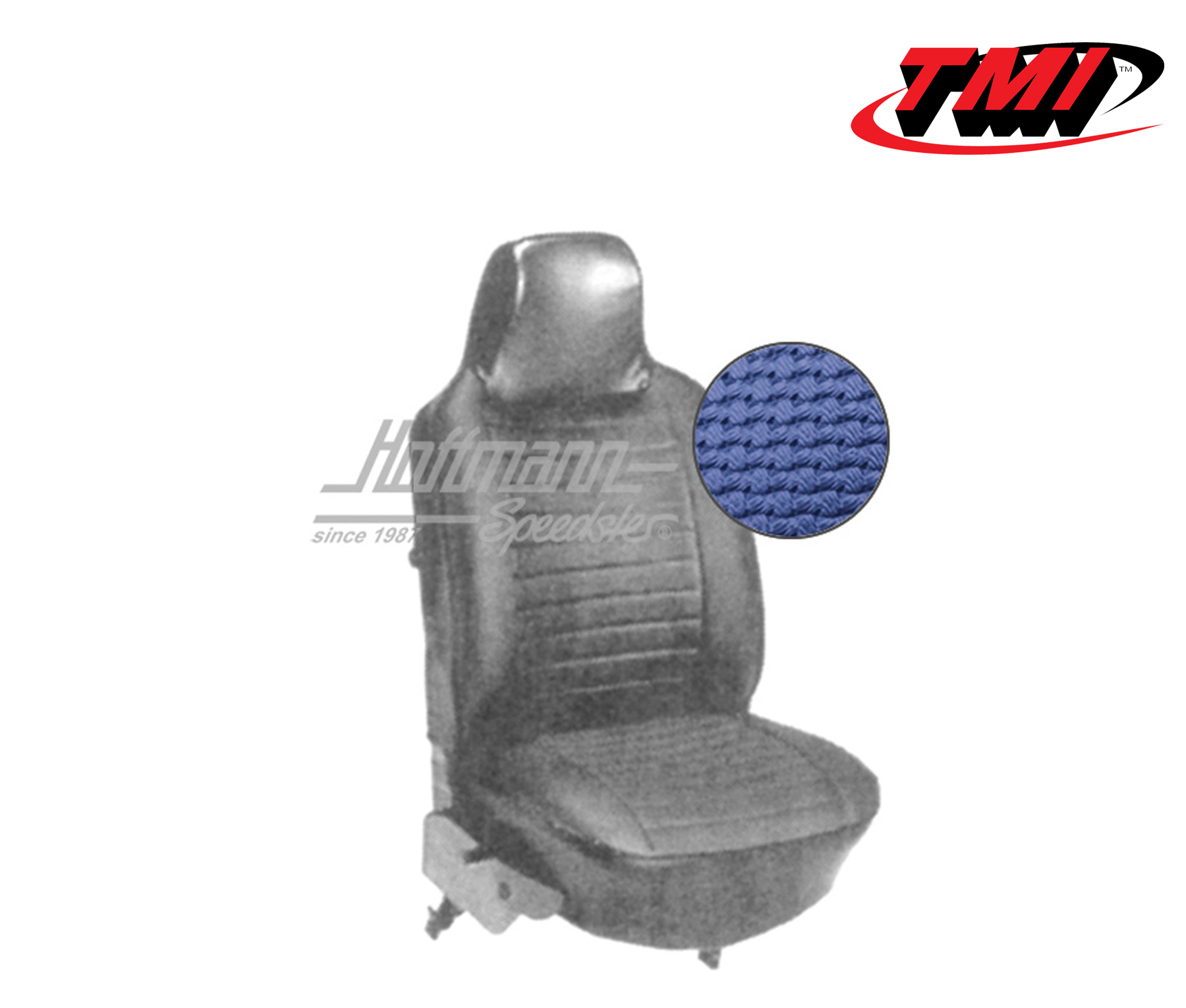 Fundas de asientos, Cabriolet, 73-76, tejido de cesta, azul | 43-1327-08 | 055-6320