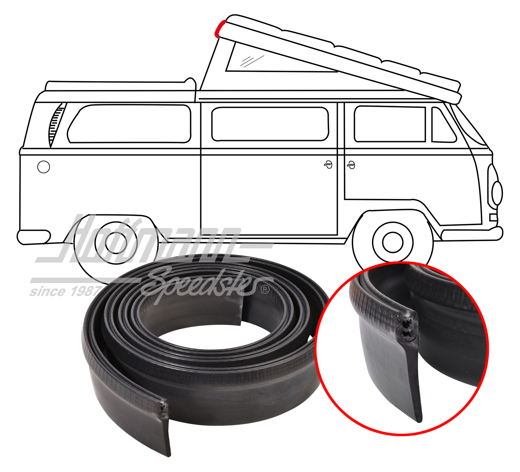 Junta, techo elevable/chapa de bandeja de maletero
 | 211 817 009 | 090-6078-30