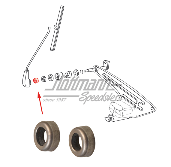 Cubierta del eje del limpiaparabrisas, -7.57, (Metal) | 113 955 275 A | 020-5184-06