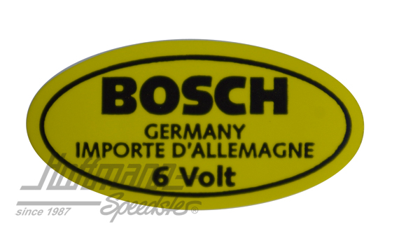 Pegatina "6 Volt", bobina de encendido, -7.67 | AC 853 951 | 021-0193