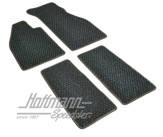 Alfombrillas, fibra de coco, 59-72, azul / negro, | ZVW 2BBL | 020-5381-25