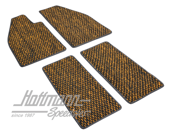 Alfombrillas, fibra de coco, 57-59, amarillo / negro | ZVW 2AYL | 020-5381-16