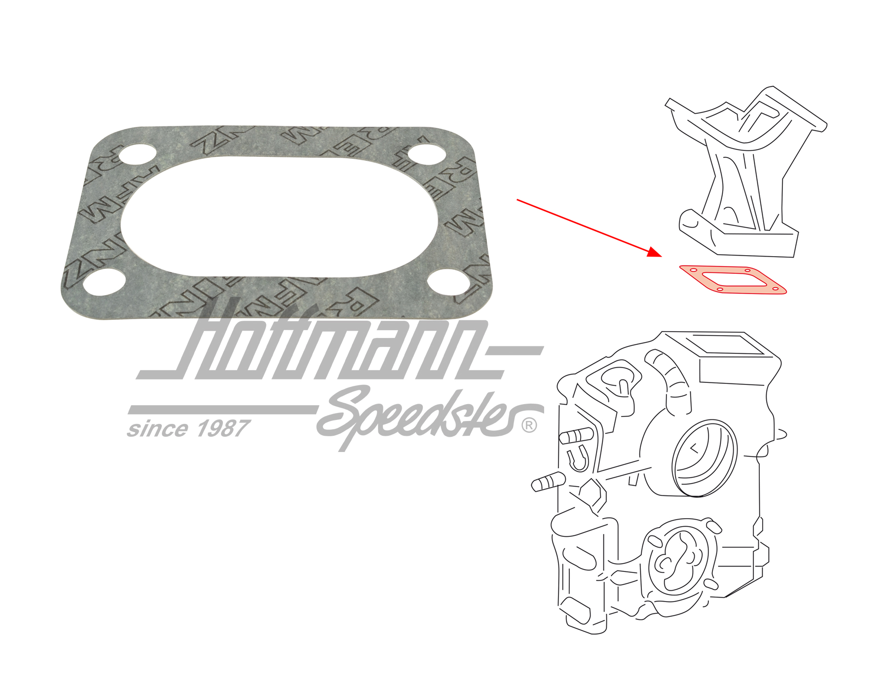 Junta, soporte de generador, 356/912                                                                