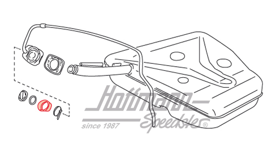 Junta, boca de llenado del depósito de gasolina
, 356 B-T6/C                                       