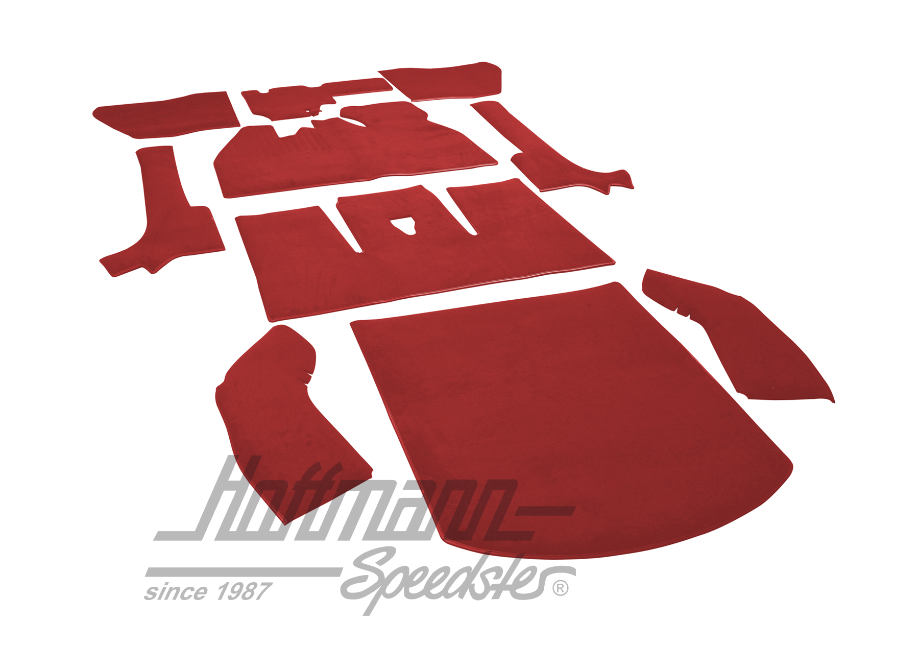 Juego de alfombrillas, Escarabajo Cabriolet, 8.66-7.70, rojo claro                                  