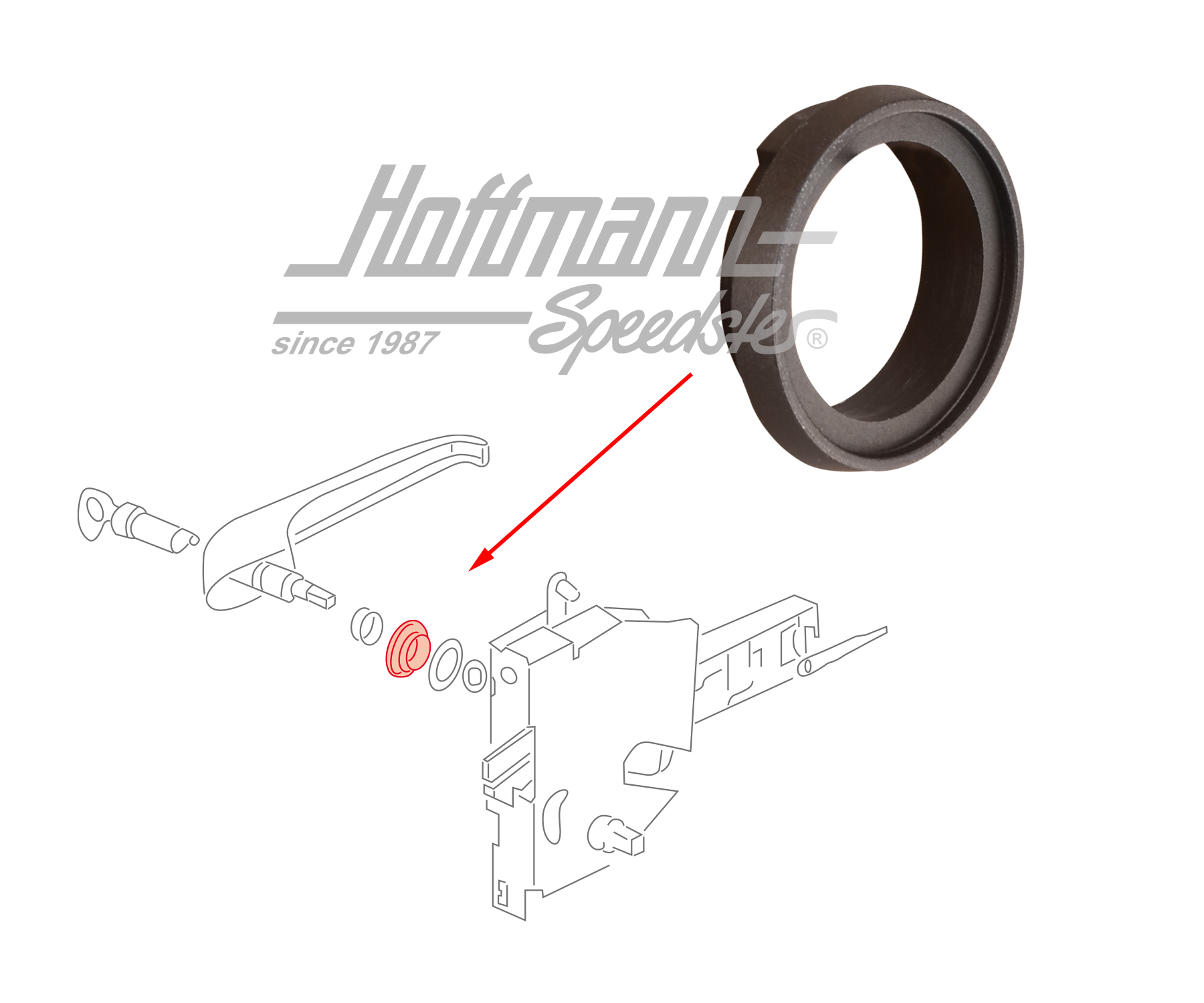 Junta, tirador de puerta corredera, 5.79-7.84 | 251 843 711 | 350-6040