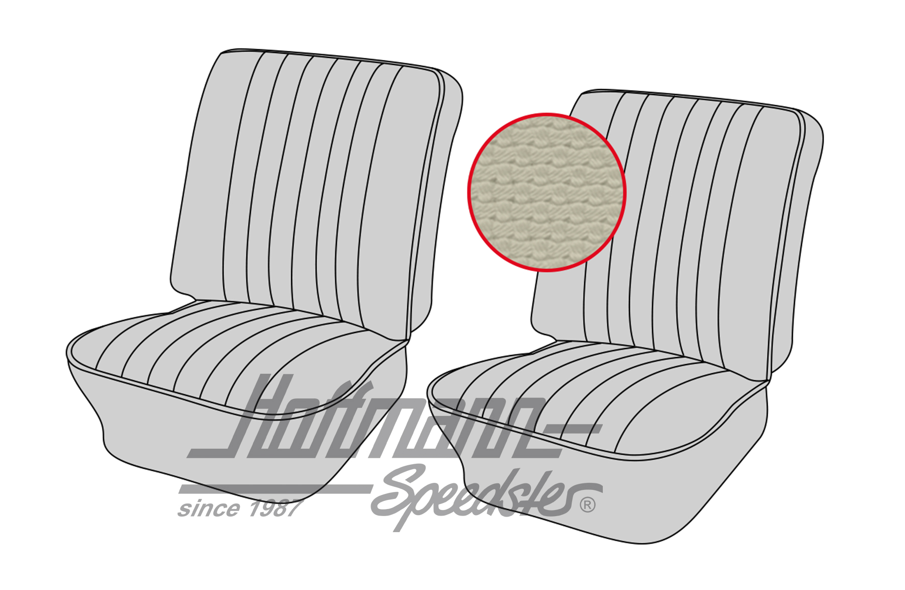 Fundas de asiento, delanteros, Tipo 3, 8.64-7.72, blancas antiguas | 43-3002-05 | 069-9603-05