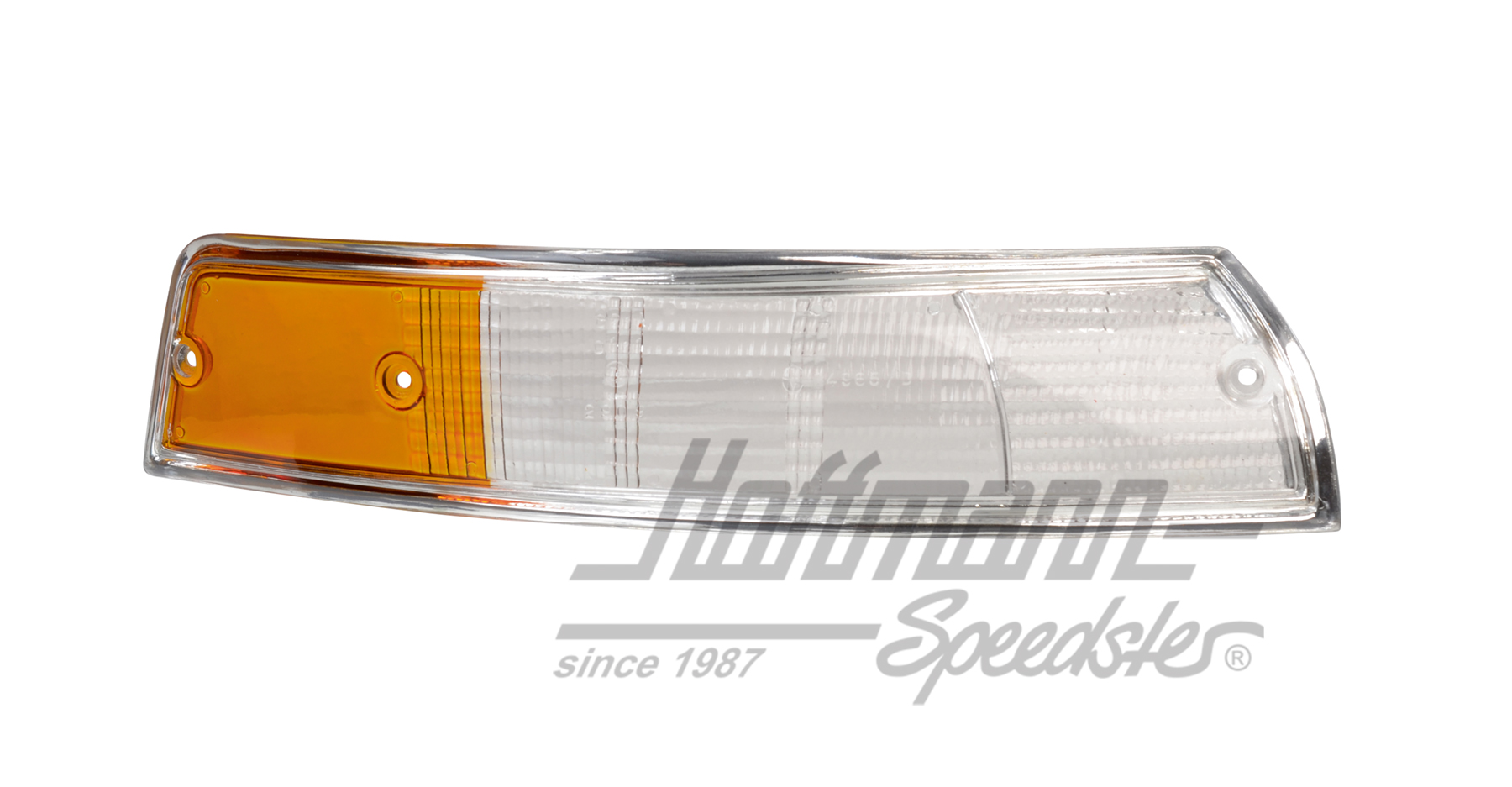 Tulipa de intermitente, blanca/amarilla/cromada, 69-71, derecha | 911 631 922 03 | 580-1706-02