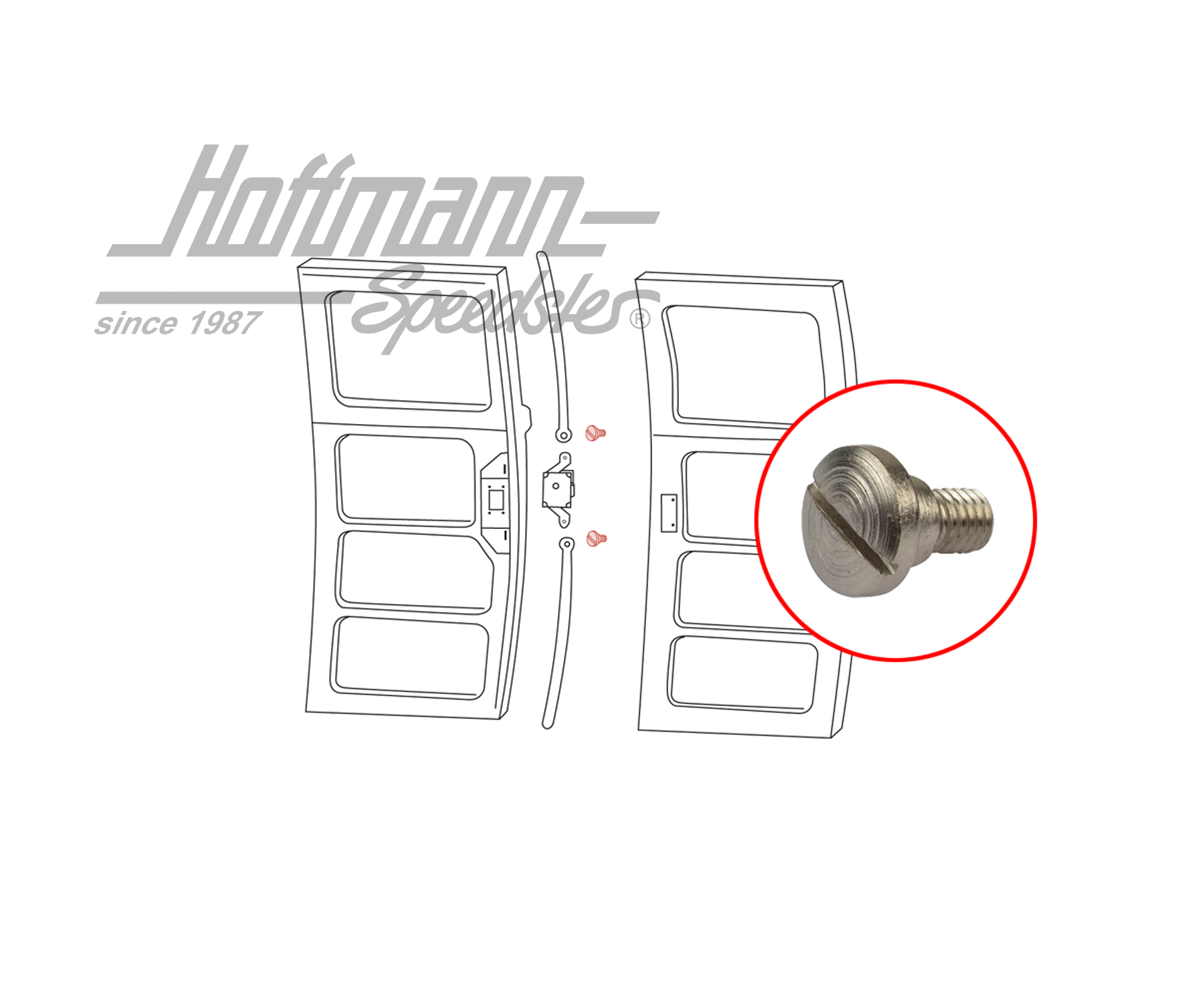 Tornillo, barra de cierre, puerta abatible | 211 841 681 | 089-4258-60