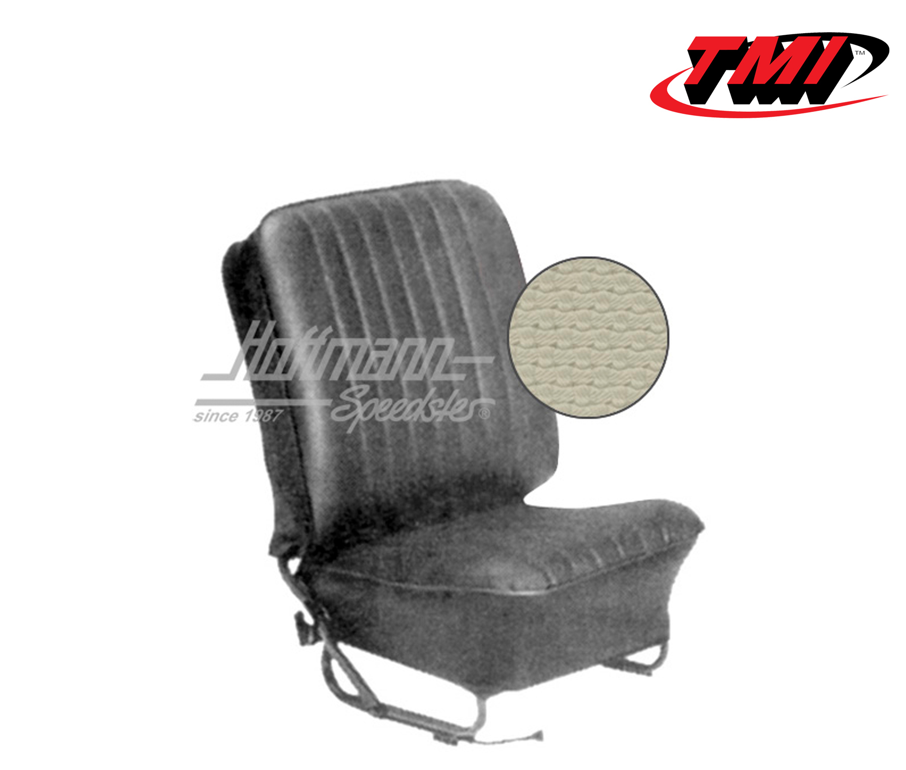 Fundas de asientos, Cabriolet, 57-64, tejido de cesta, blanco antiguo | 43-1322-05 | 055-6650