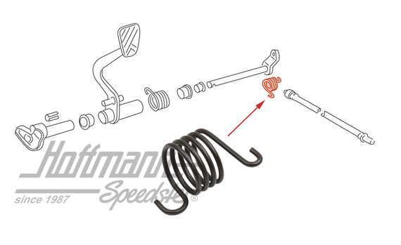Resorte, pedal del embrague
,  911/914, 65-73/76                                                   