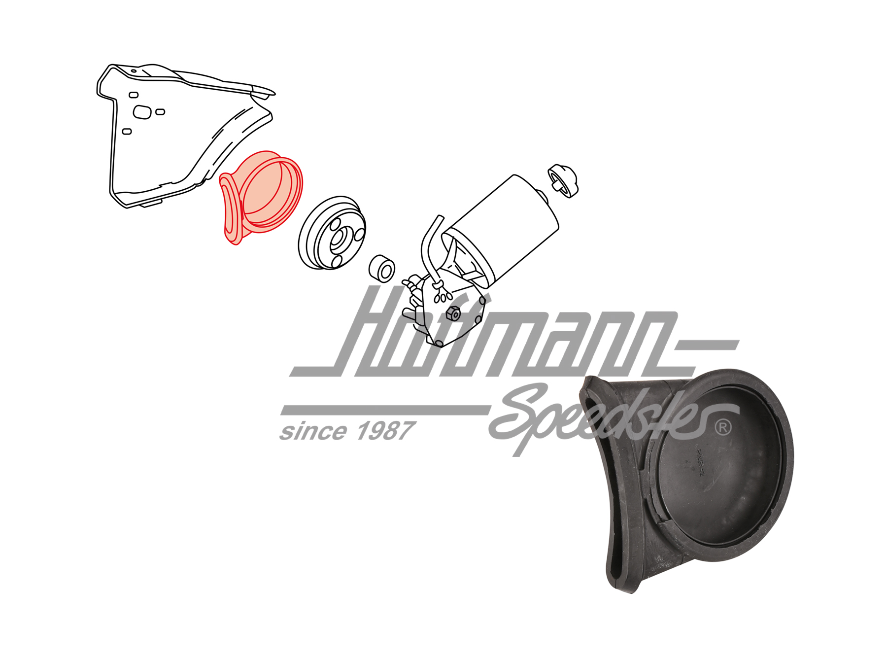 Caperuza, varillaje
 de los faros, 914, izquierda                                                  