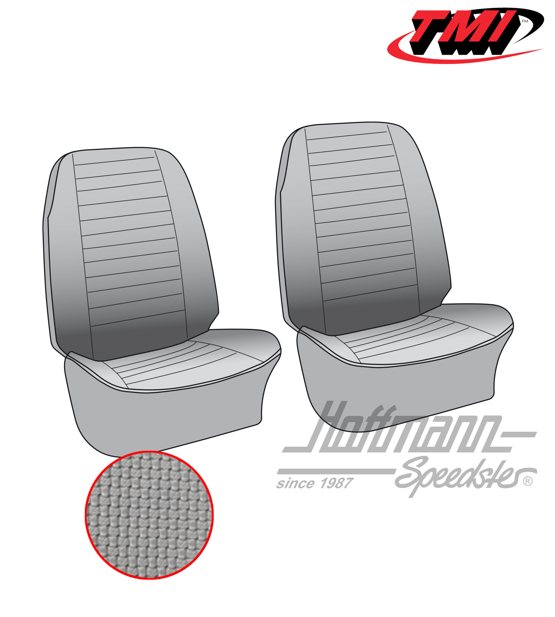 Fundas de asiento, delanteros, 76-79, gris | 43-2116-06 | 098-0626-35
