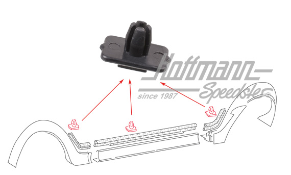 Clip, protección apoyapié | 155 853 139 | 180-1150-22