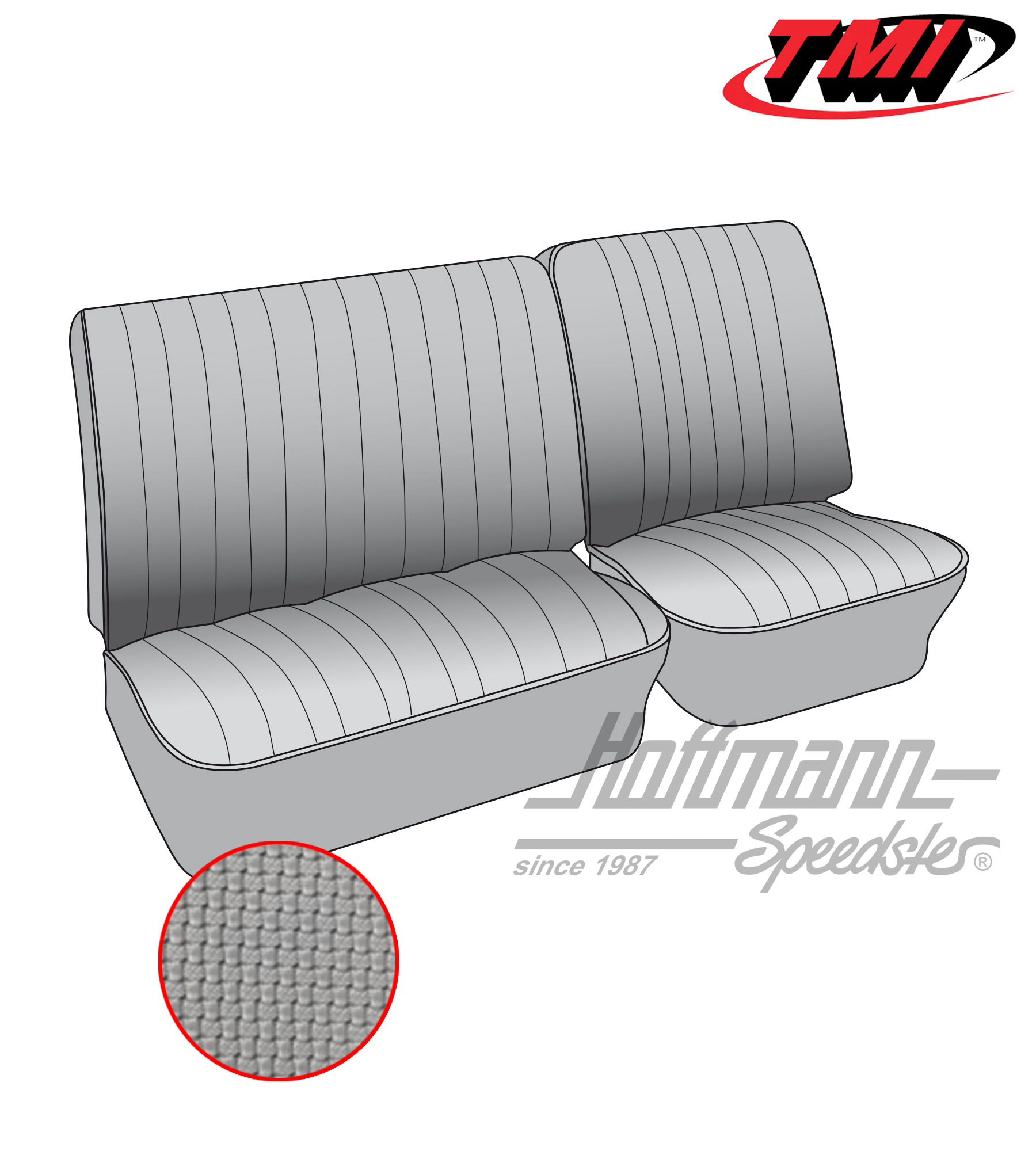 Fundas de asiento, banco delantero, 67-73, gris | 43-2113-06 | 098-0630-35