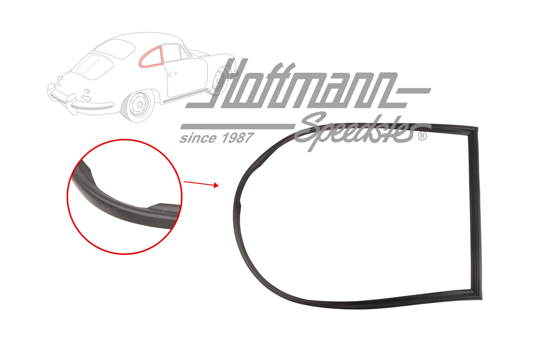 Junta, marco de ventanilla giratoria, Coupé, derecha | 644 543 904 00 | 510-6395-12