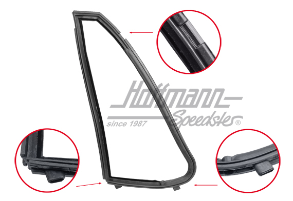 Junta de deflector, Targa, 65-76, derecha | 911 542 136 40 | 515-0948-02