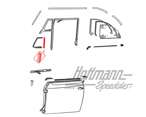 Junta de ventanilla giratoria, vertical, -7.64 | 151 837 629 | 020-5064