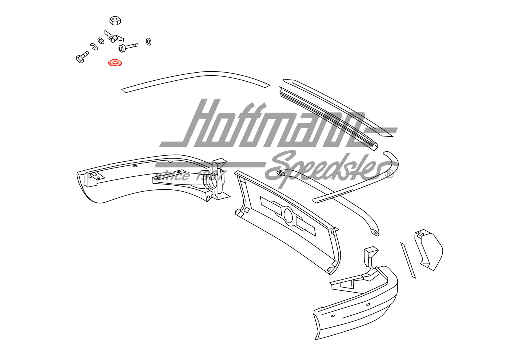 Arandela, tubo de soporte
, parachoques
                                                         