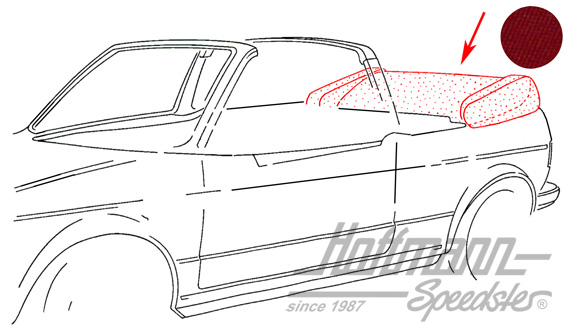 Funda de capota, 8.81-7.93, Sonnenland, roja |  | 180-4928-60