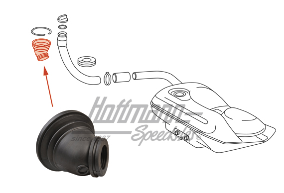 Junta, boca de llenado del depósito de gasolina, 911/912  
 | 901 201 591 21 | 530-2208