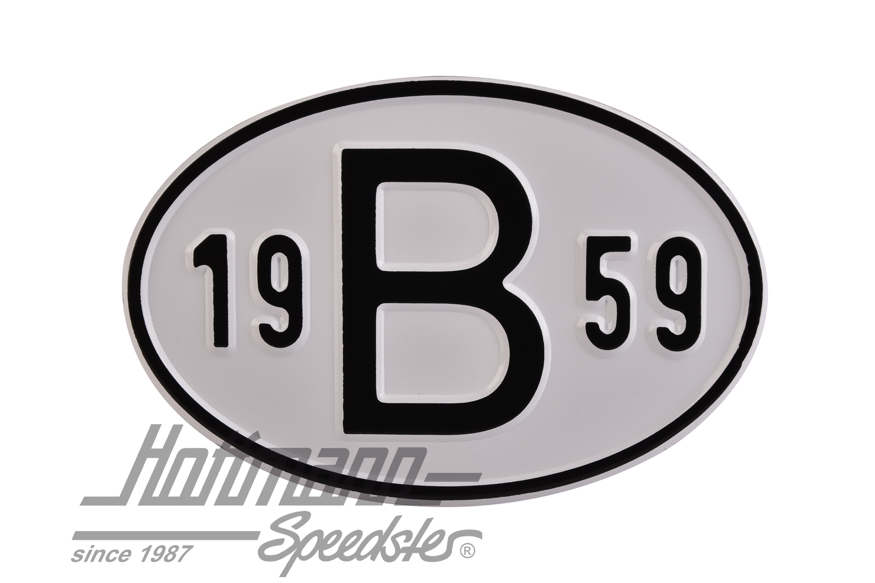 Placa de nacionalidad "B" (Bélgica), "1959", aluminio |  | 020-2397-59