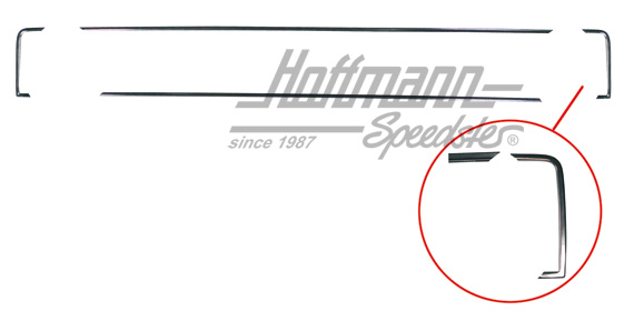 Juego de molduras, parrilla de serie, cromado | 171 898 677 silber | 180-1160