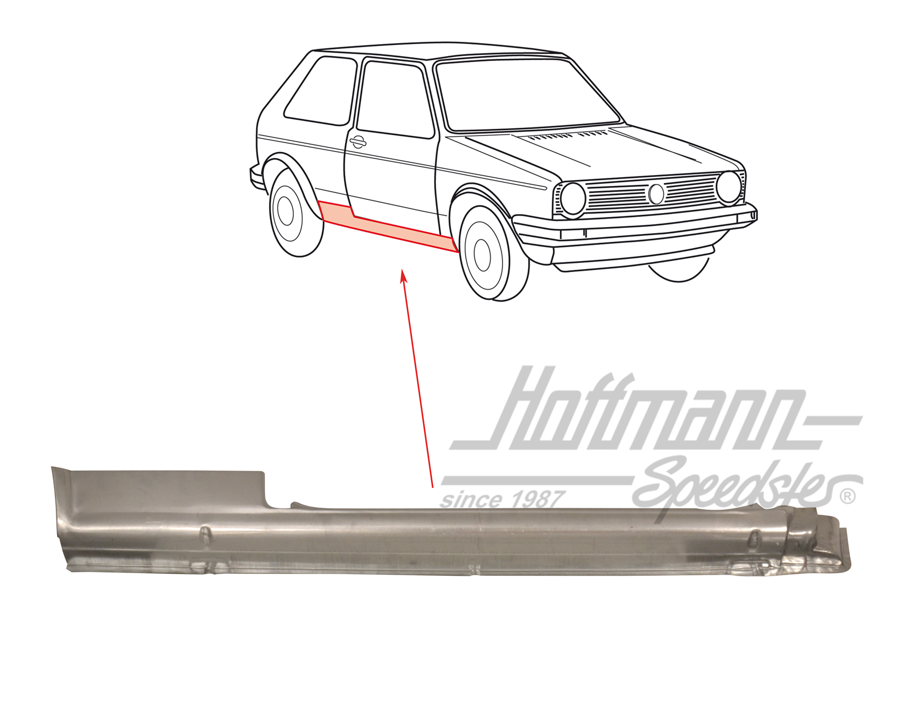 Chapa estribera, 2-puertas, 78-, derecha | 620 12 2 | 185-2232