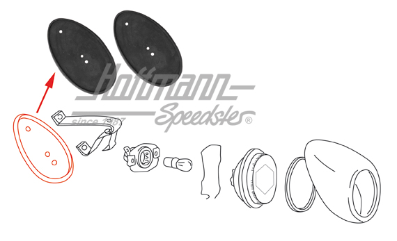 Junta de piloto trasero, 8.55-7.61 | 111 945 191 B | 020-5117-06