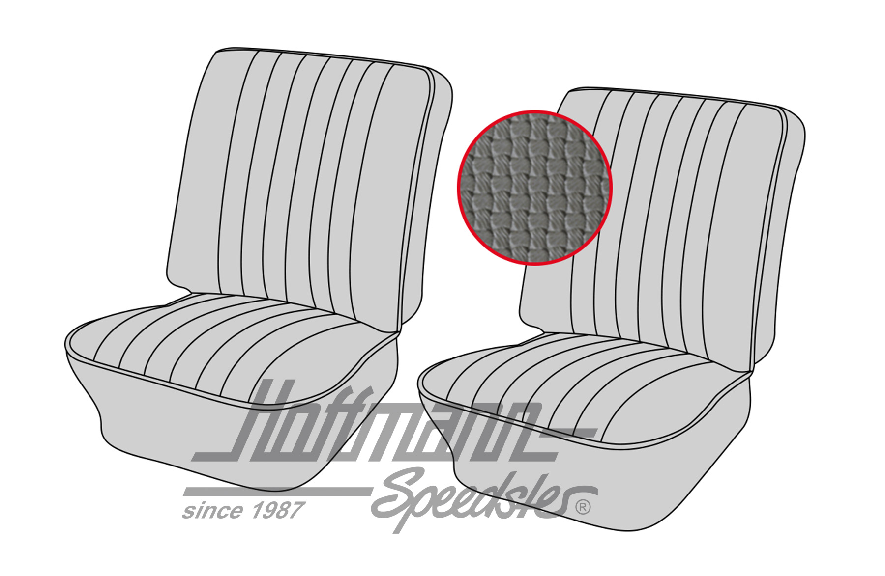 Fundas de asiento, delanteros, Tipo 3, 4.61-7.64, gris | 43-3001-06 | 069-9600-06