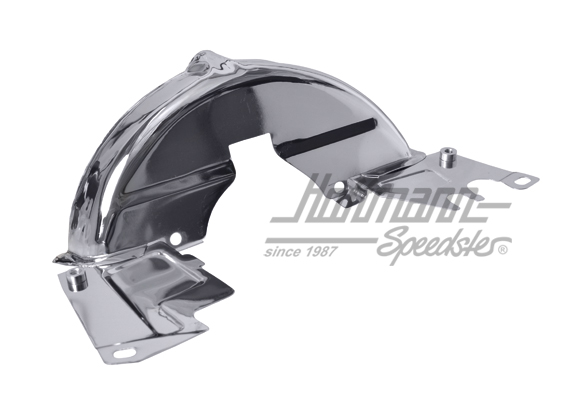 Chapa de cubierta inferior de la polea, cromada | 113 119 533 L | 010-1511