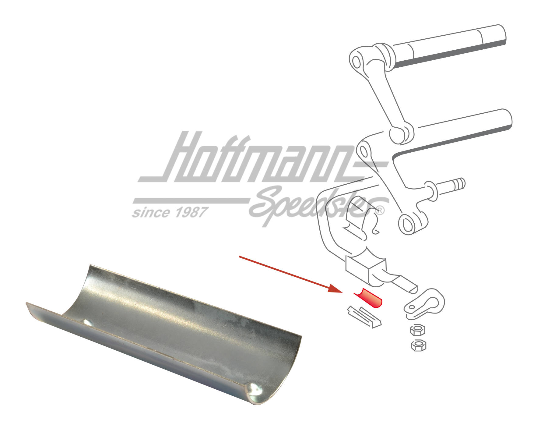Chapa intermedia, goma de estabilizador, Furgoneta T1, 55-
67 | 211 411 343 | 089-3022-10