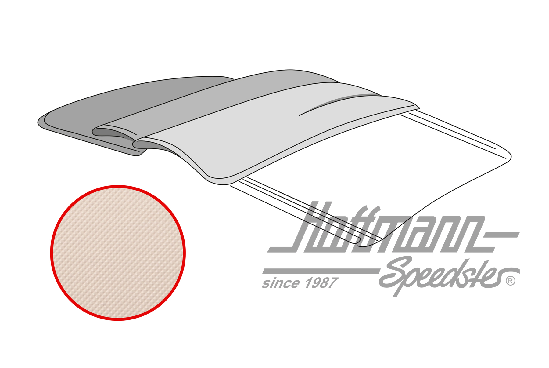 Funda de techo plegable, Furgoneta T1, vinilo, blanco | 22-2115-41 | 098-1260-15